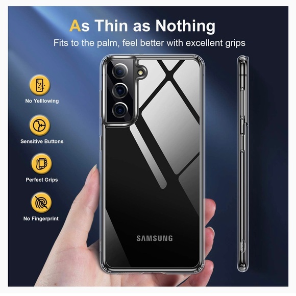 Samsung Galaxy S21+ Plus Case Clear Shockproof Protective Hard PC, Slim 5G 6.7" - Picture 6 of 16